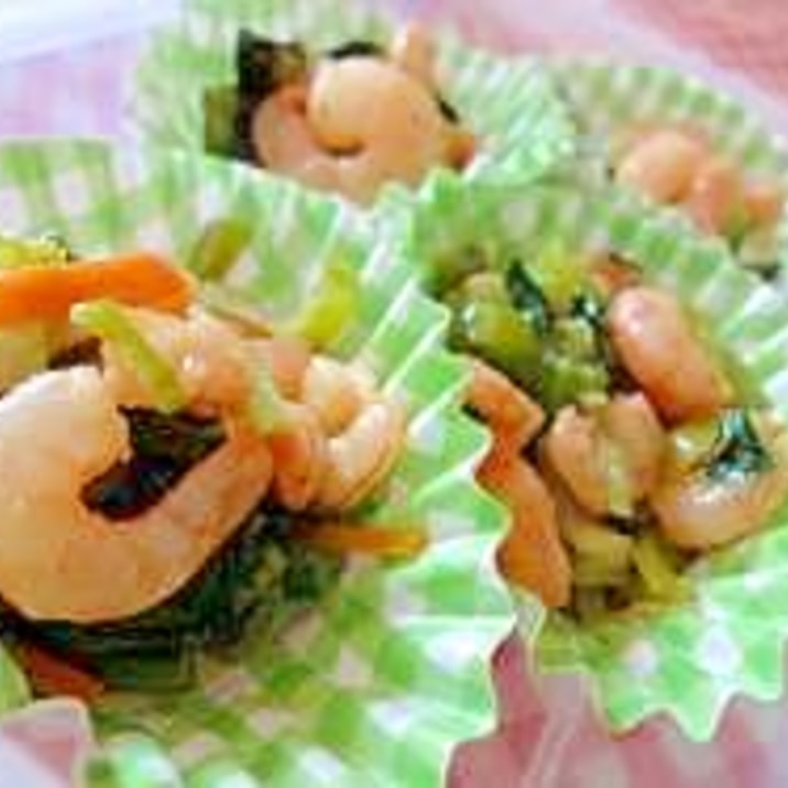 お弁当に 海老と小松菜のオイマヨ炒め レシピ 作り方 By まの925 楽天レシピ お弁当に 海老と小松菜のオイマヨ炒め レシピ 作り方 By まの925 楽天レシピ